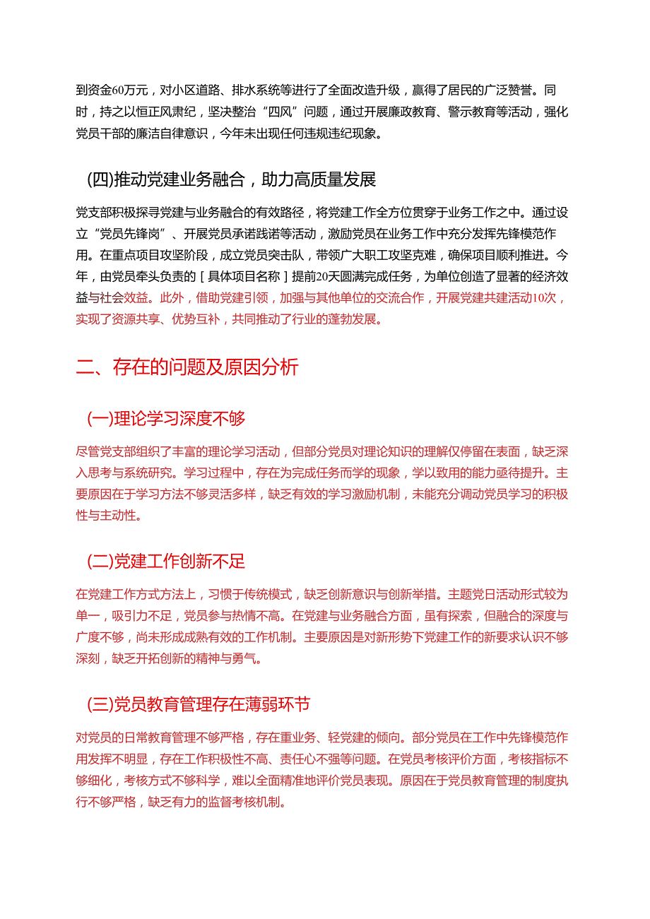 2025 年党支部工作总结及下一步工作计划（完整版）.docx_第3页