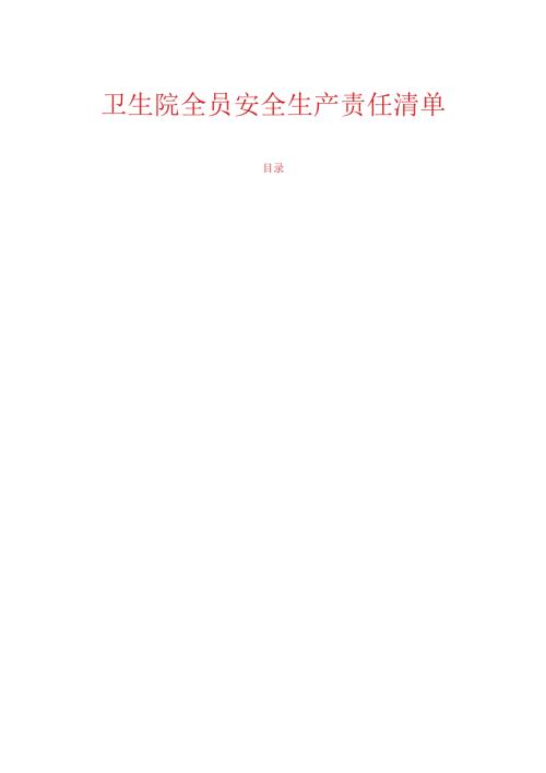 1.卫生院全员安全生产责任清单（详细版）.docx