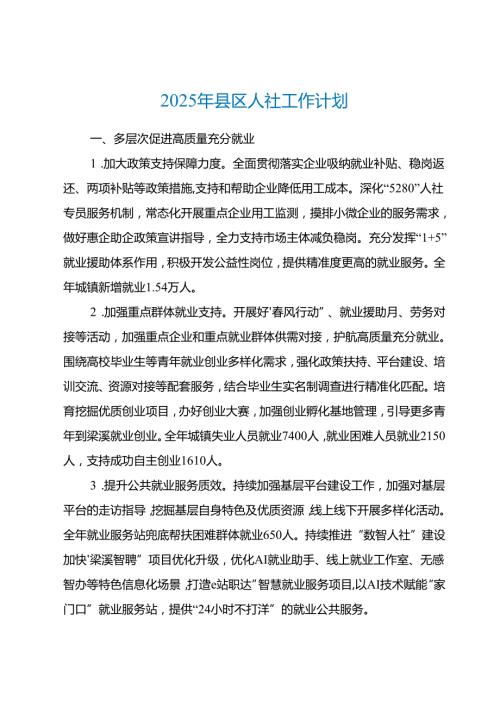 2025年县区人社工作计划.docx
