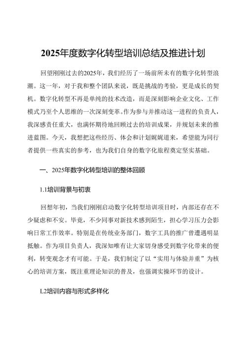 2025年度数字化转型培训总结及推进计划.docx