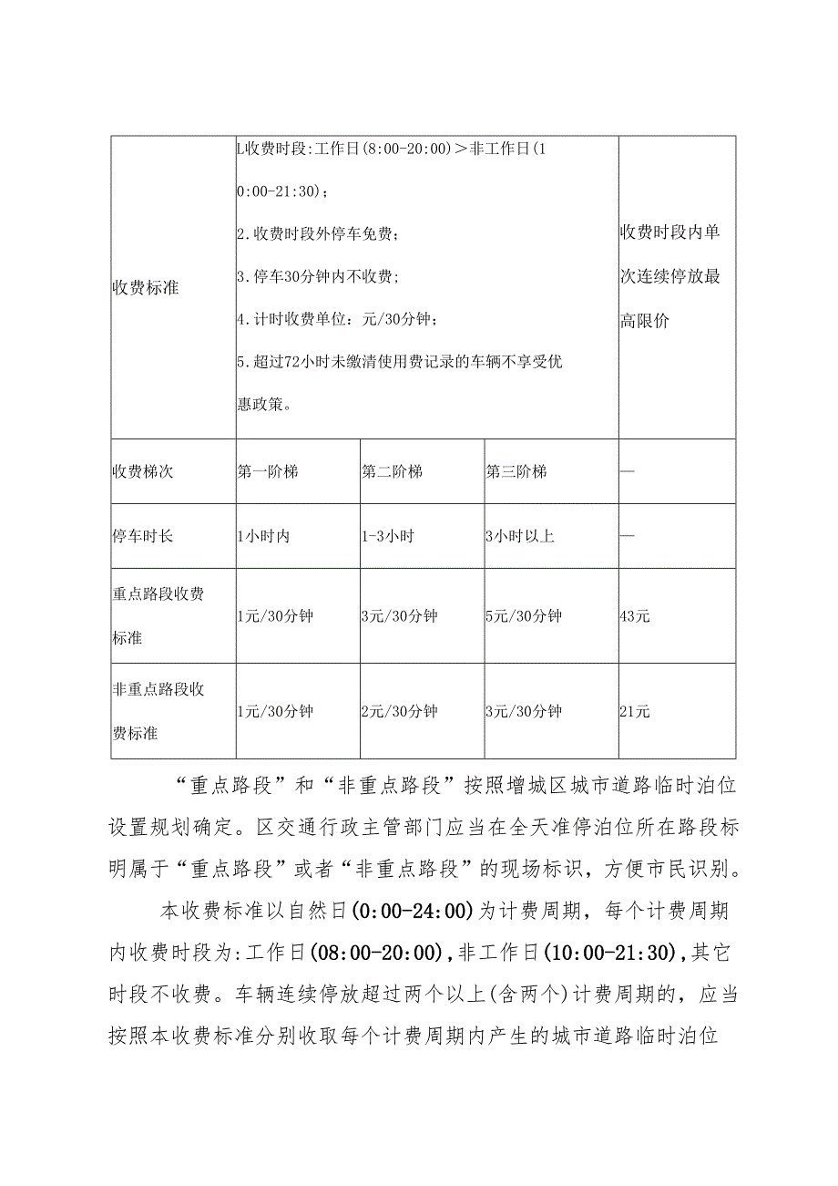 2025.7《广州市增城区发展和改革局关于增城区优化城市道路临时泊位使用费标准的通知》全文+【解读】.docx_第2页