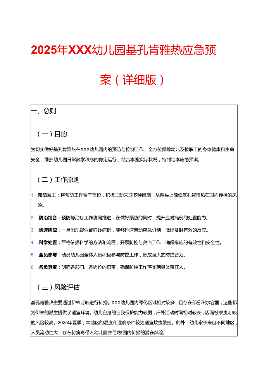 2025年XXX幼儿园基孔肯雅热应急预案（详细版）.docx_第1页