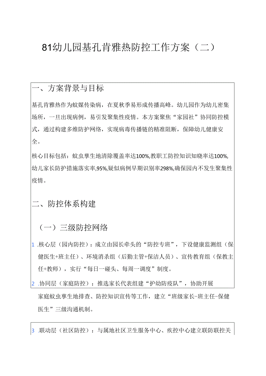 81幼儿园基孔肯雅热防控工作方案（二）.docx_第1页