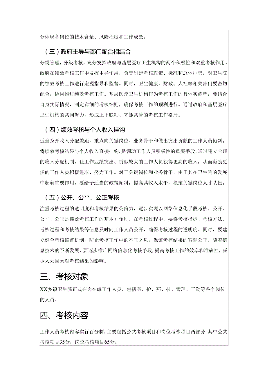 2025XX乡镇卫生院绩效考核方案（完整版）.docx_第2页