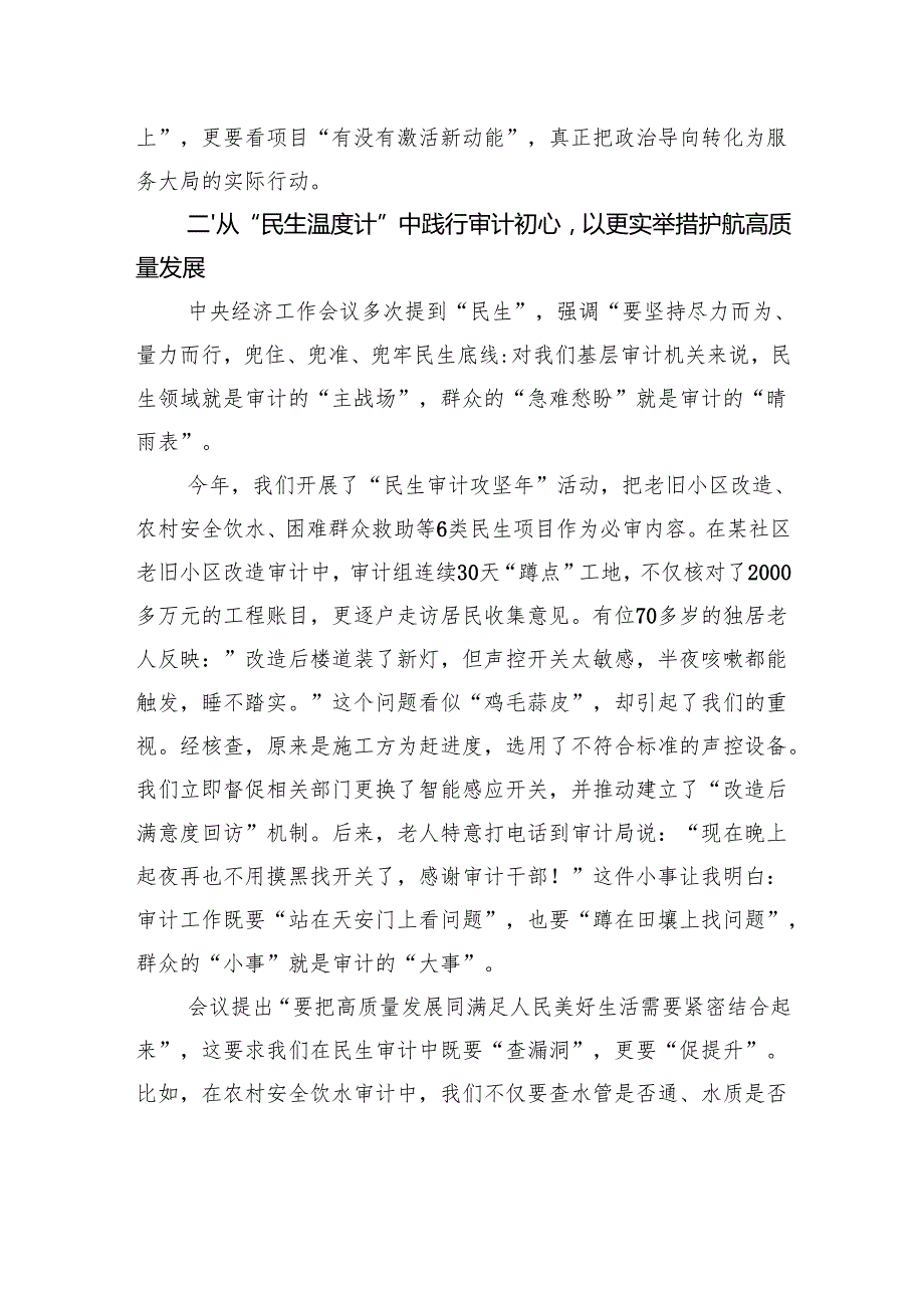2025在全县审计系统学习贯彻中央经济工作会议精神专题交流会上的发言.docx_第3页