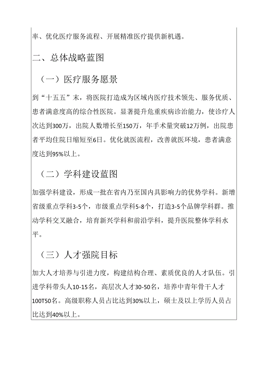 XX中心医院“十五五”发展规划（2026-2030年）.docx_第2页