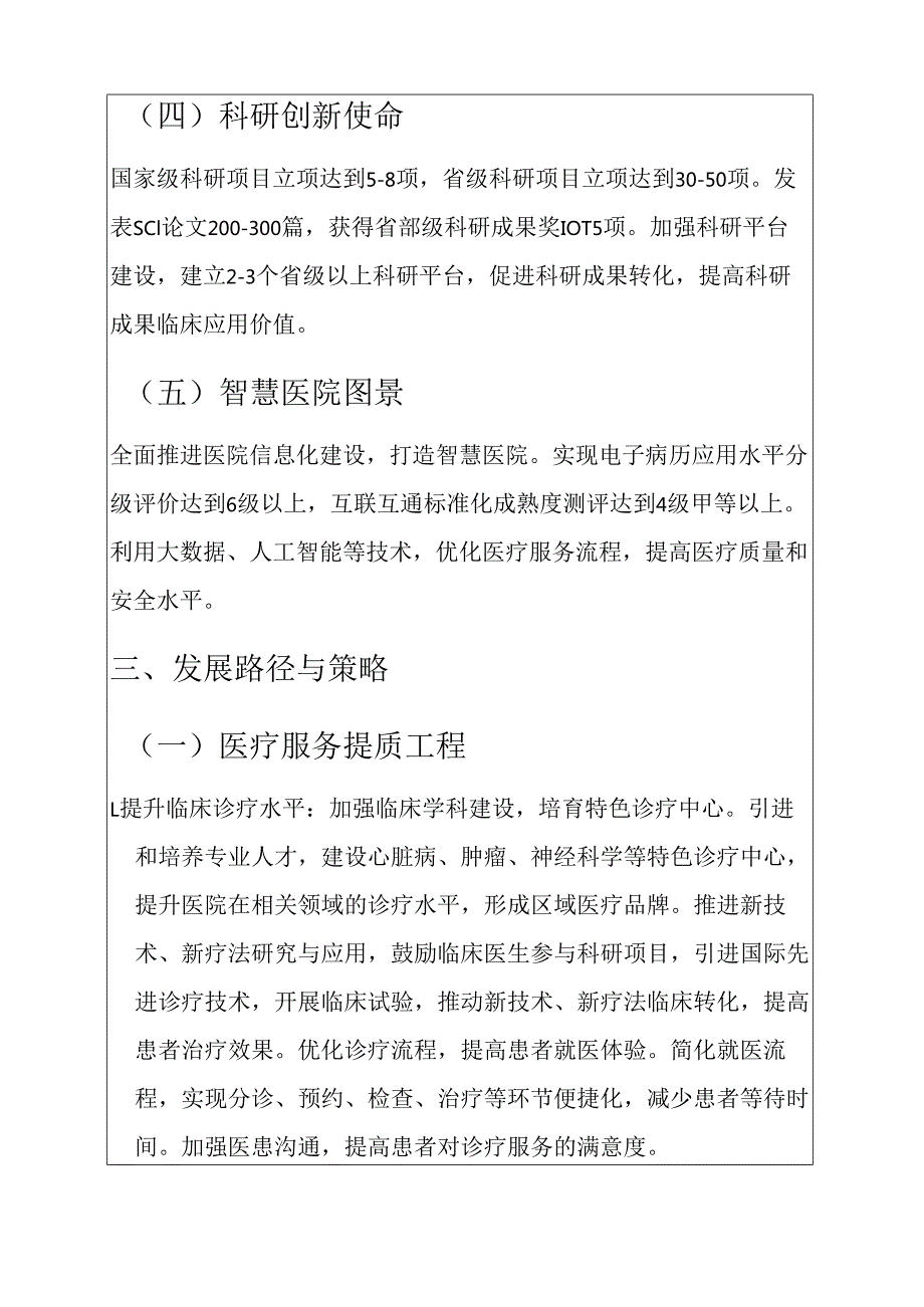 XX中心医院“十五五”发展规划（2026-2030年）.docx_第3页