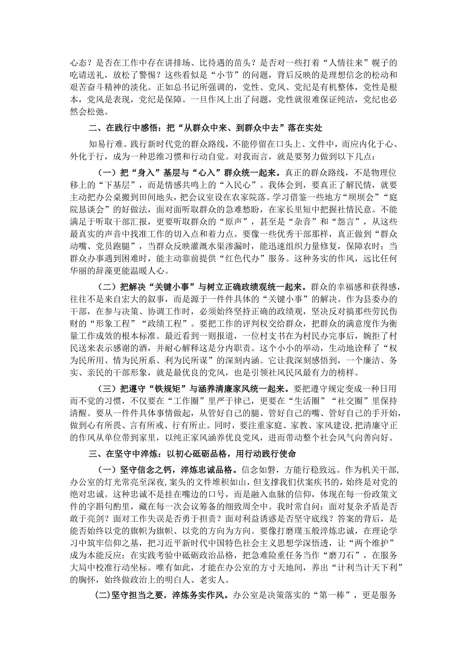 在全区深入践行新时代党的群众路线专题研讨会上的发言.docx_第2页