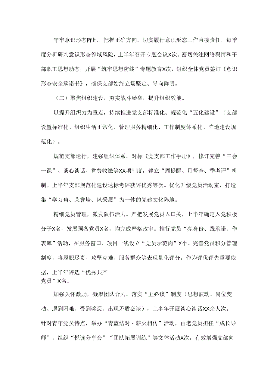 党支部书记XXXX年上半年述职报告.docx_第2页