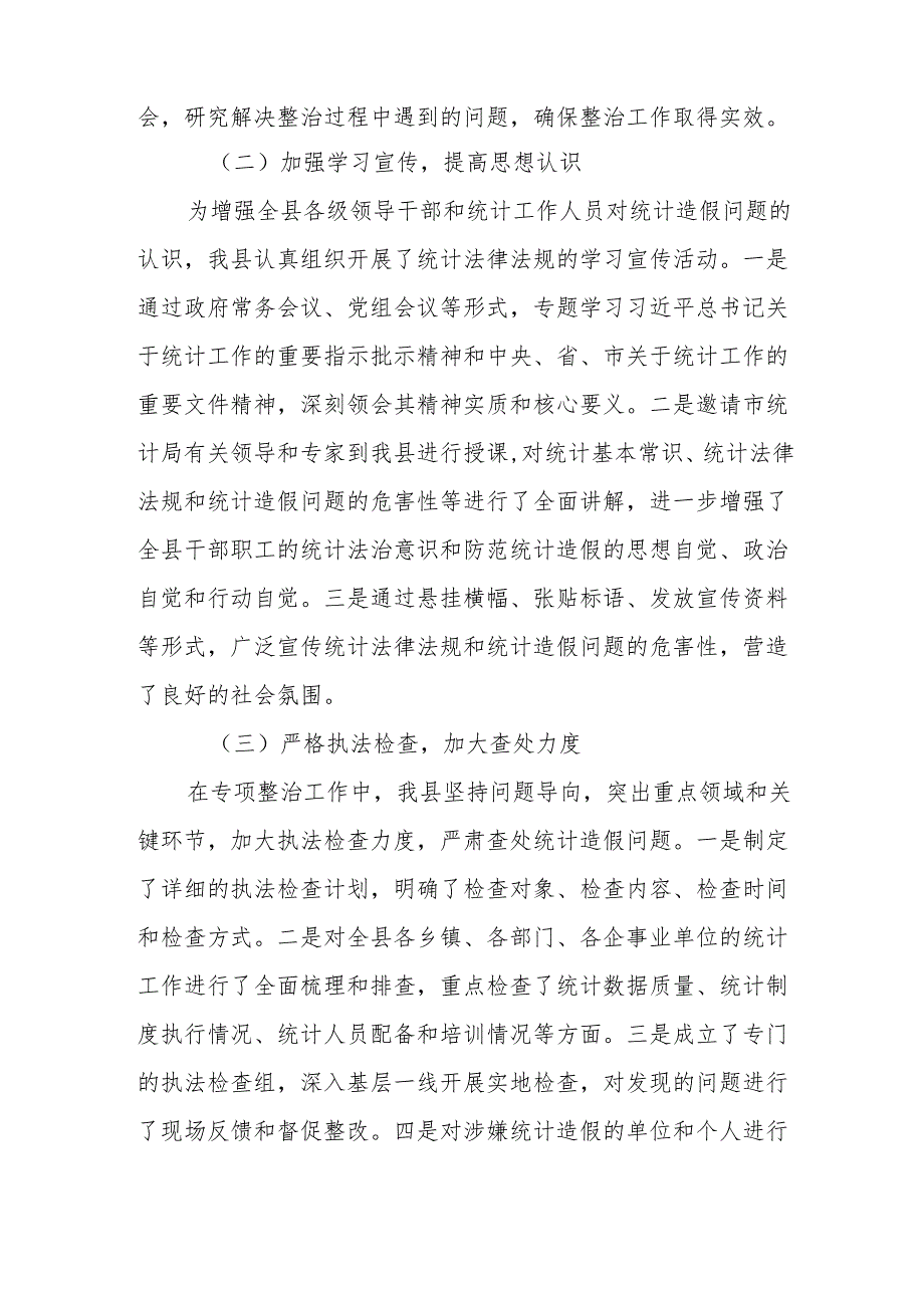某县统计局开展统计造假问题排查整治情况汇报.docx_第2页