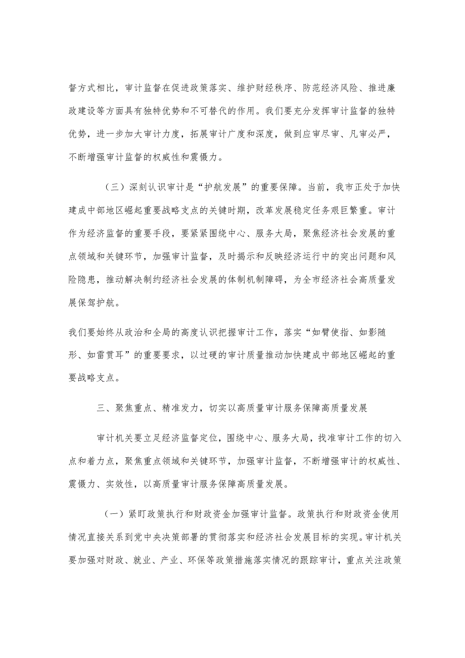 书记在2025年十二届市委审计委员会第七次会议上的讲话.docx_第3页