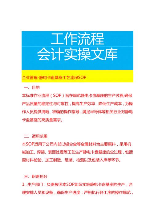 企业管理-静电卡盘基座工艺流程SOP.docx