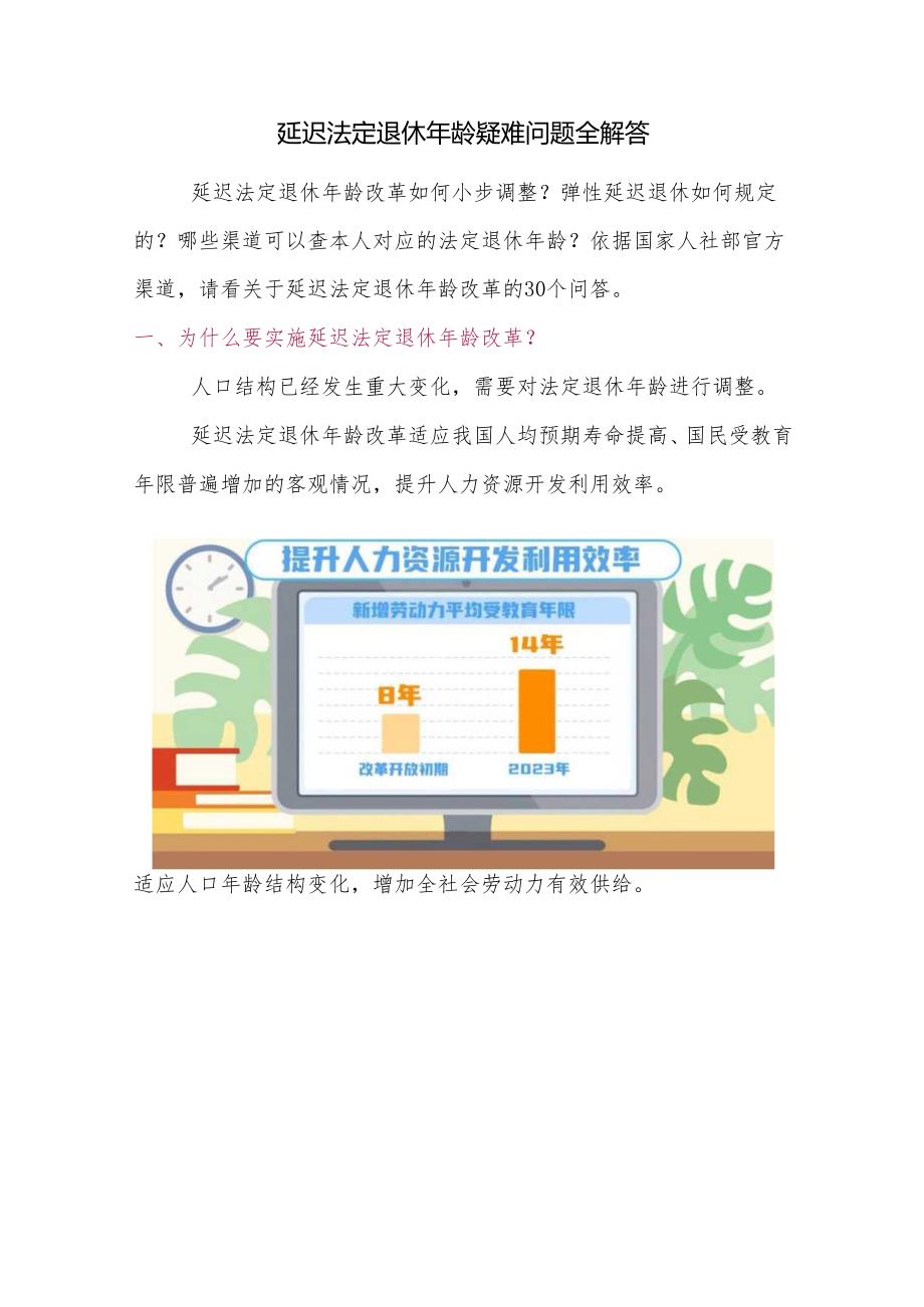 延迟法定退休年龄疑难问题全解答.docx_第1页
