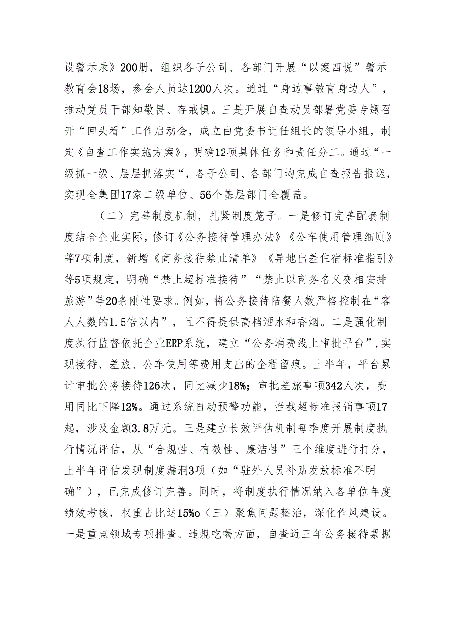 国有企业党委关于开展作风建设专题“回头看”自查情况报告.docx_第2页