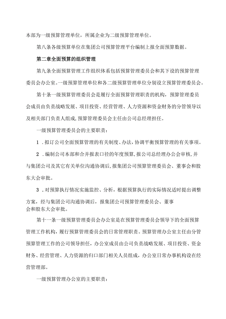 XX能源股份有限公司全面预算管理办法（2025年）.docx_第3页