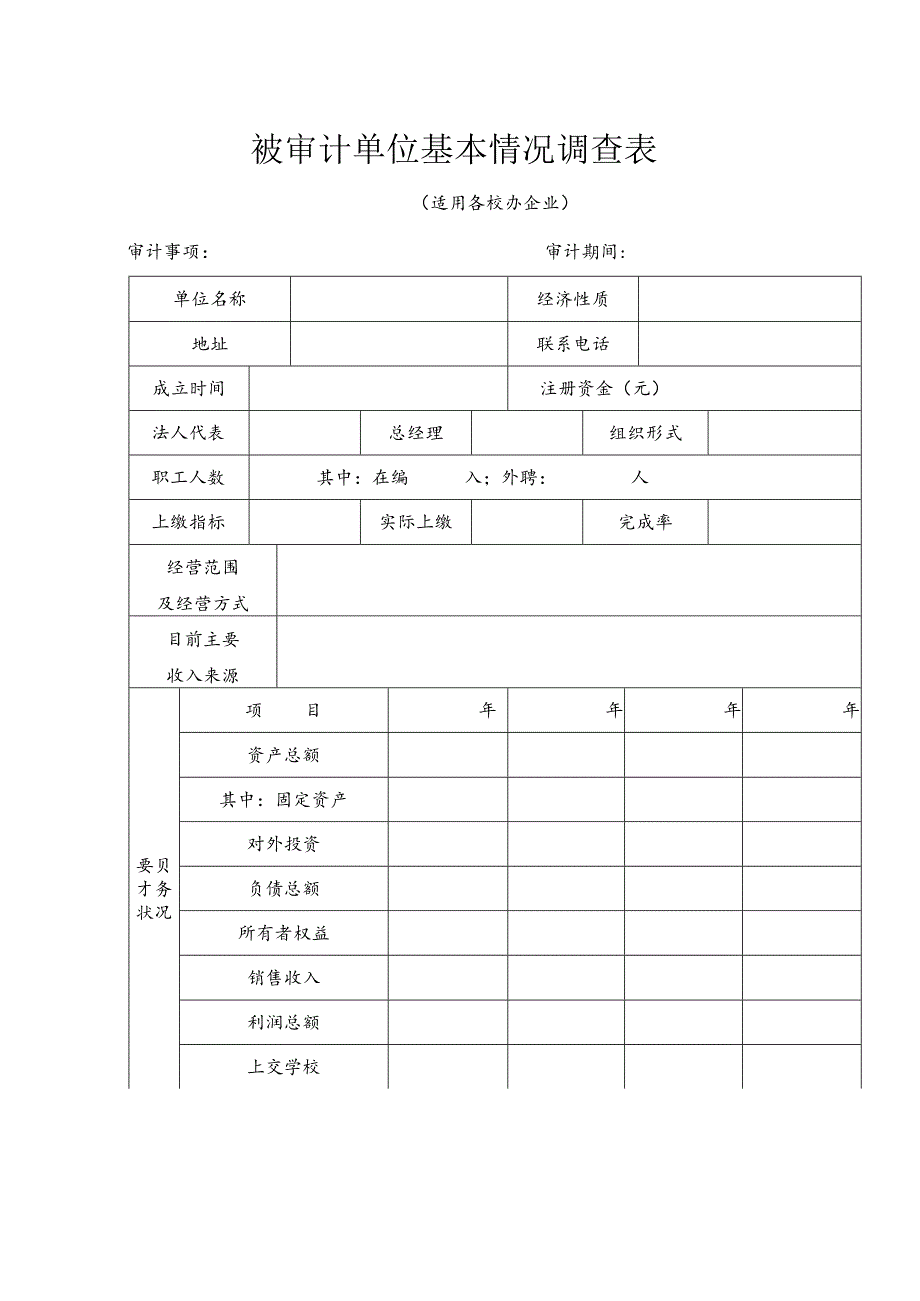 被审计单位基本情况调查表.docx_第1页