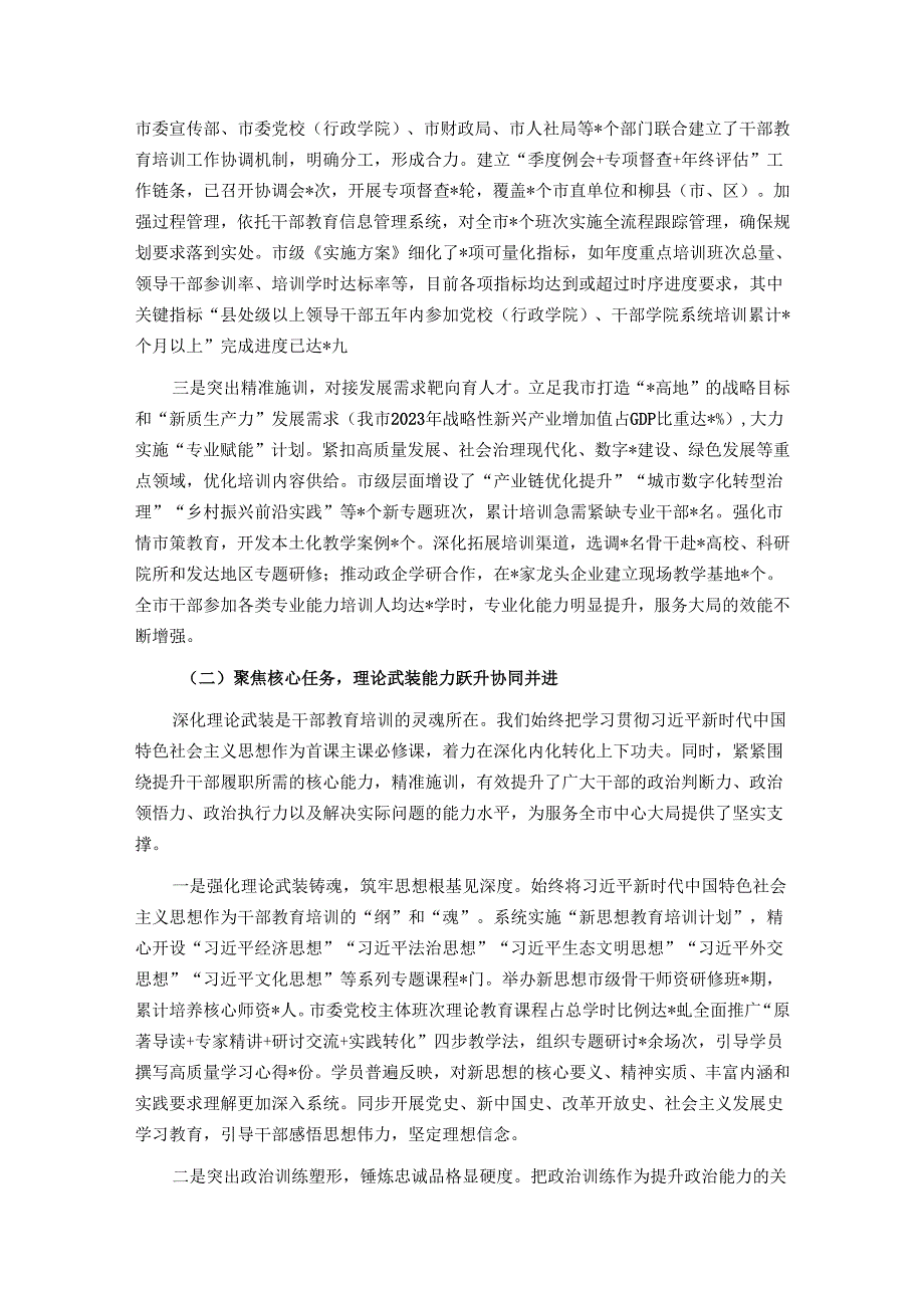 关于贯彻落实全国全省《干部教育培训规划（2023-2027年）》中期评估报告.docx_第2页