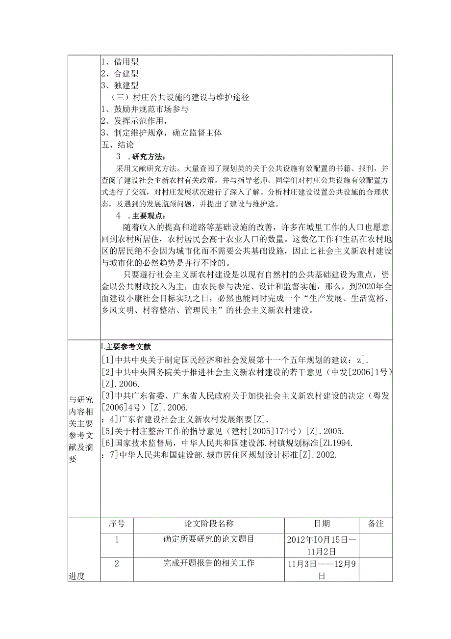 村庄规划中公共设施的有效配置分析研究 开题报告公共管理专业.docx_第3页