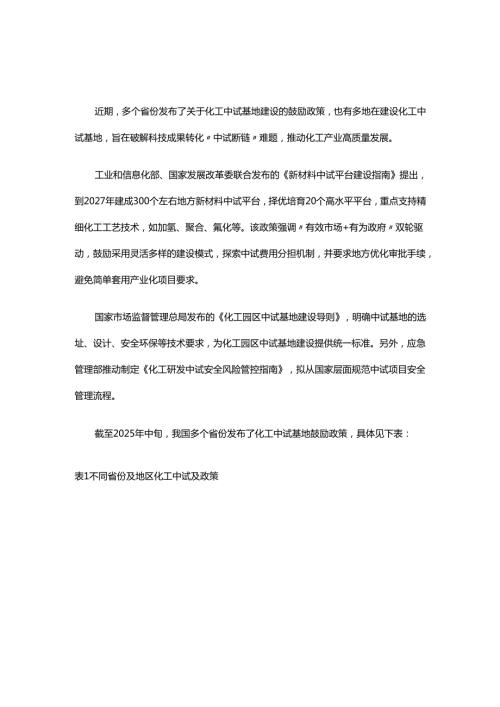 国内化工中试基地运行模式及鼓励政策分析报告.docx