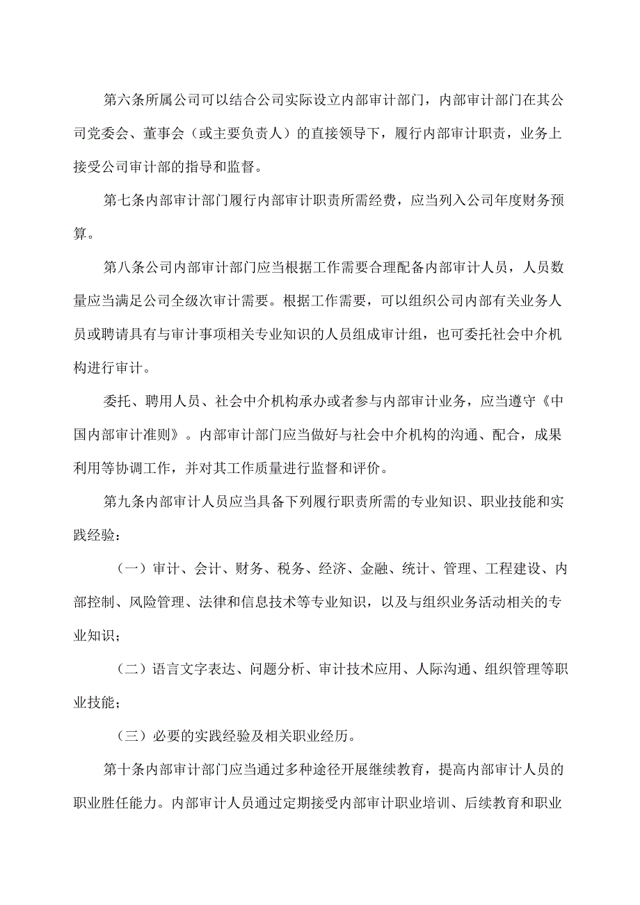 XX能源股份有限公司内部审计工作制度（2025年）.docx_第2页