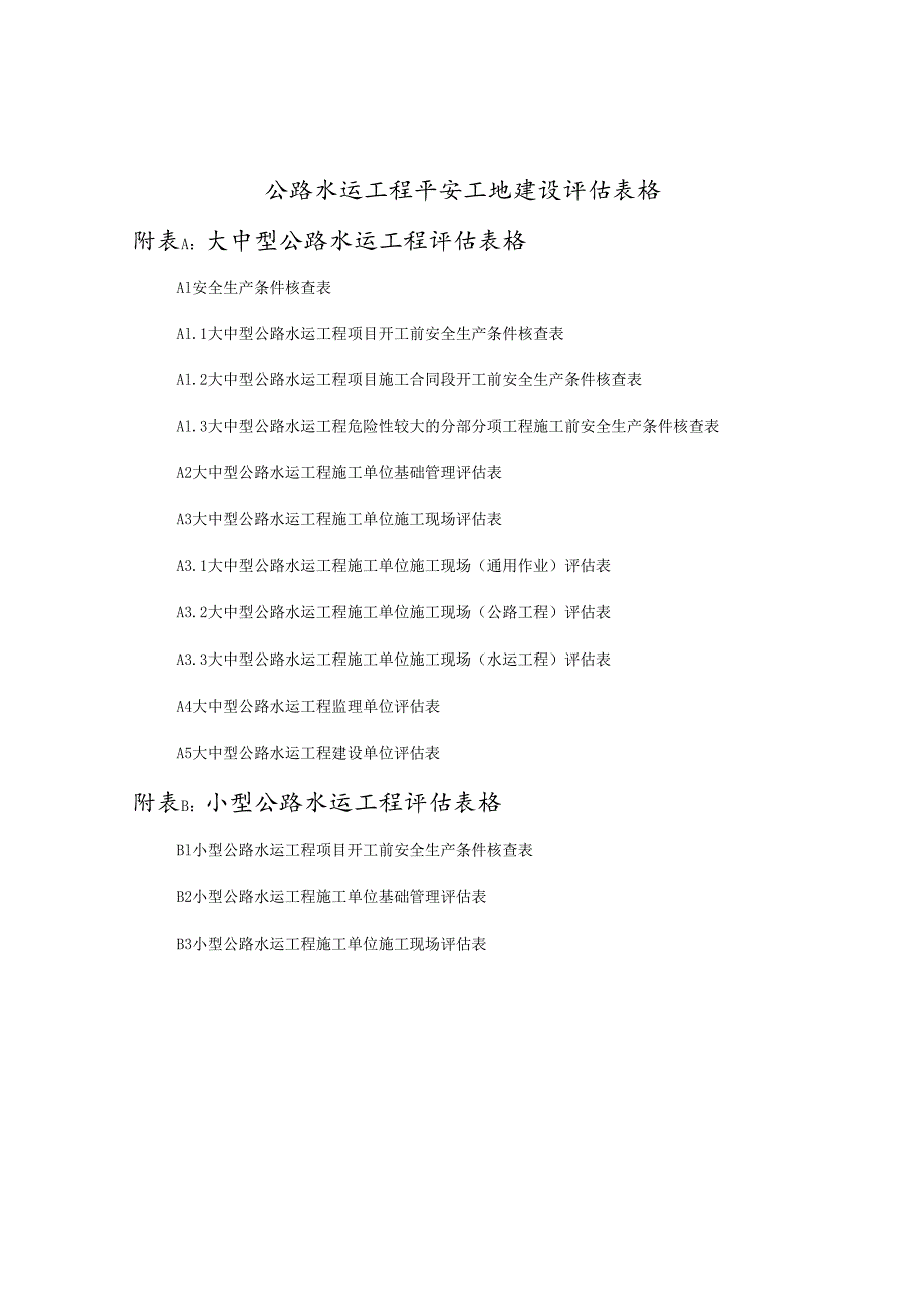 公路水运工程建设项目等级划分标准、平安工地建设评估表格.docx_第3页