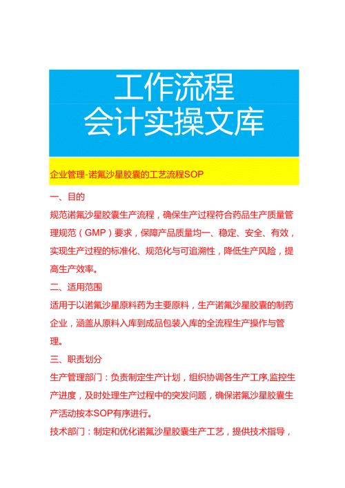 企业管理-诺氟沙星胶囊的工艺流程 SOP.docx