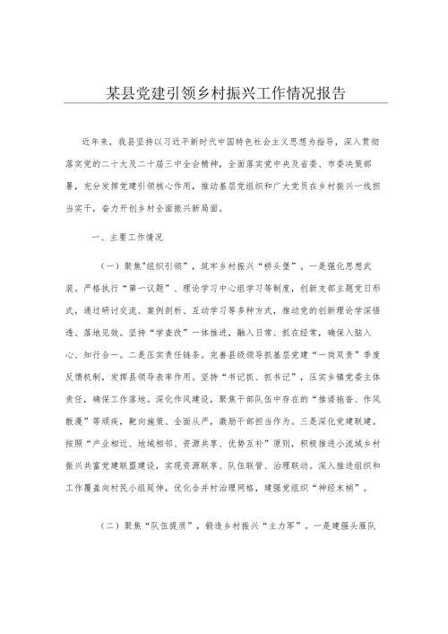 某县党建引领乡村振兴工作情况报告.docx