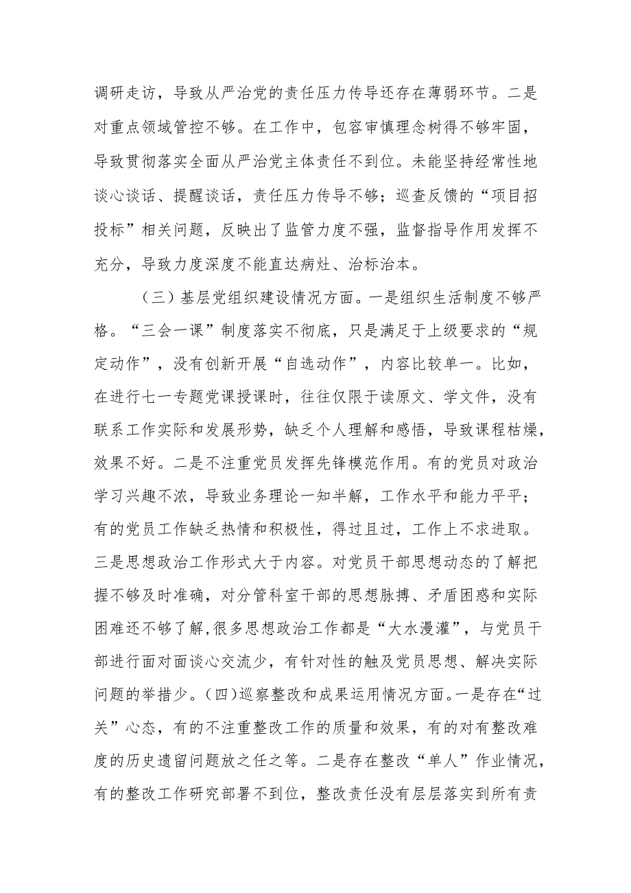 副乡镇长巡察整改专题民主生活会个人发言提纲2.docx_第2页