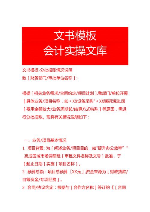 文书模板-分批报账情况说明.docx