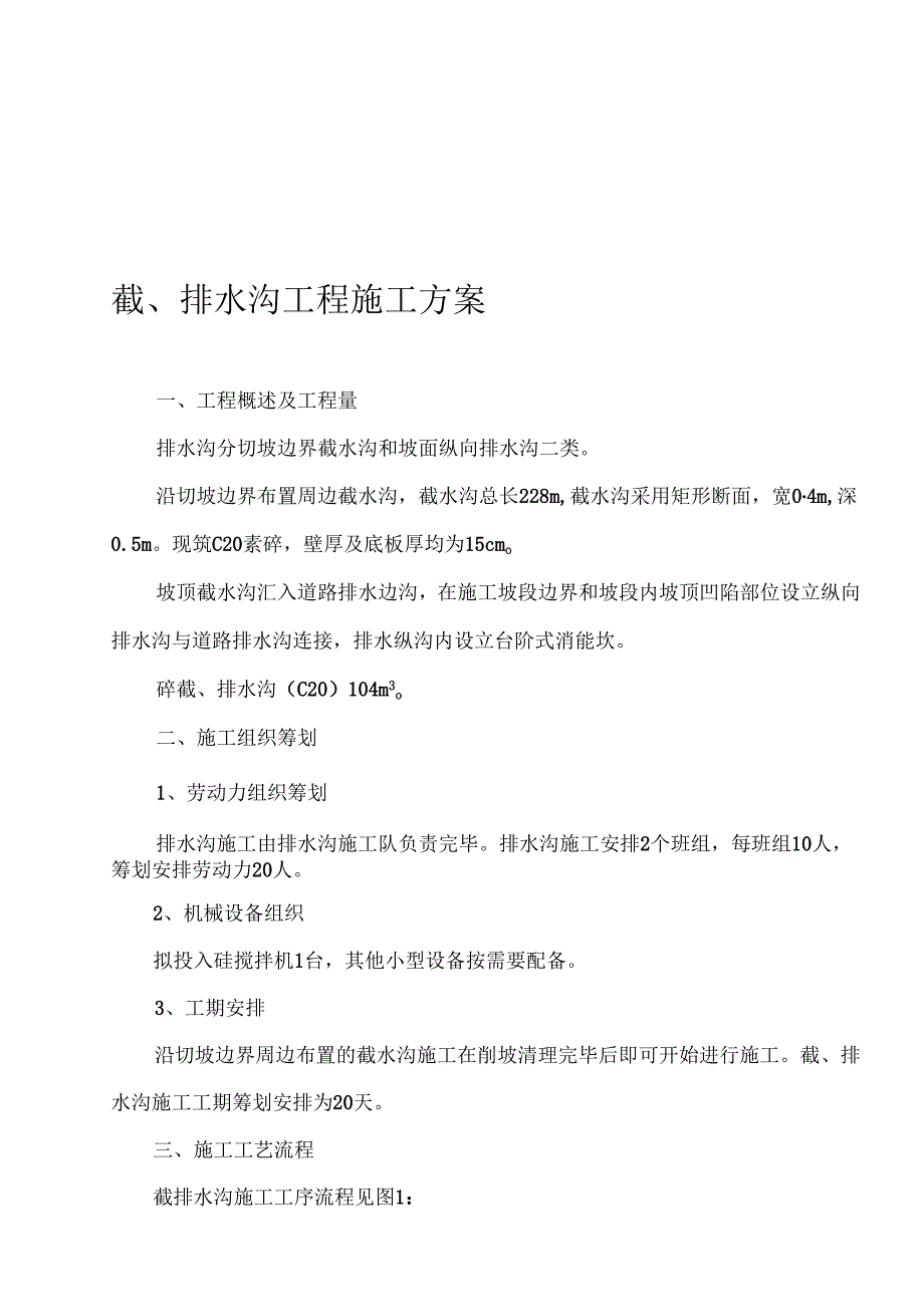 排水沟施工方案5.docx_第1页