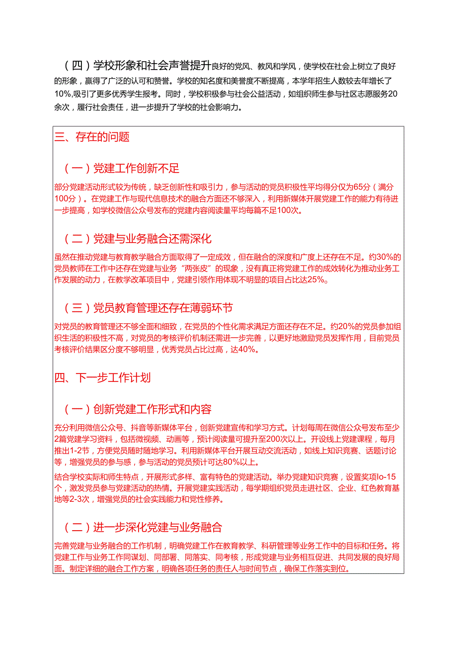 中小学校党建工作总结及下一步工作计划（精选）.docx_第3页