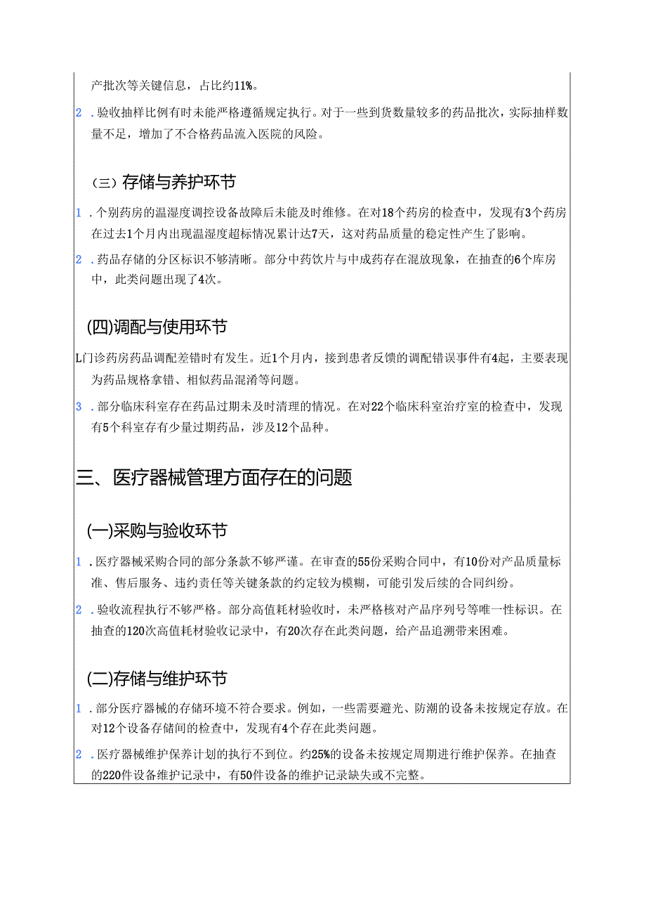 医院卫生院药品与医疗器械质量管理自查报告（精选）.docx_第2页