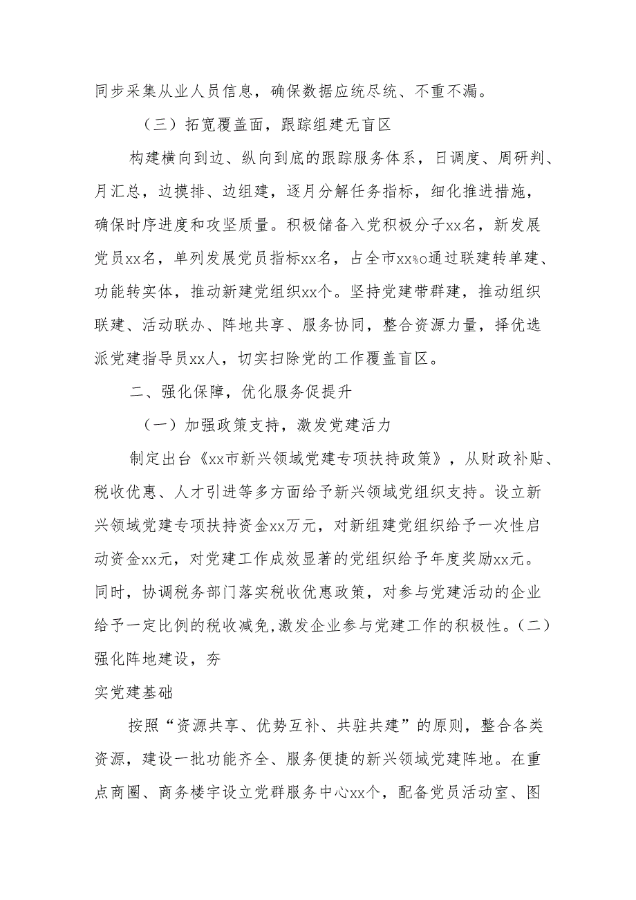 某市新兴领域“两个覆盖”集中攻坚工作进展情况汇报.docx_第2页