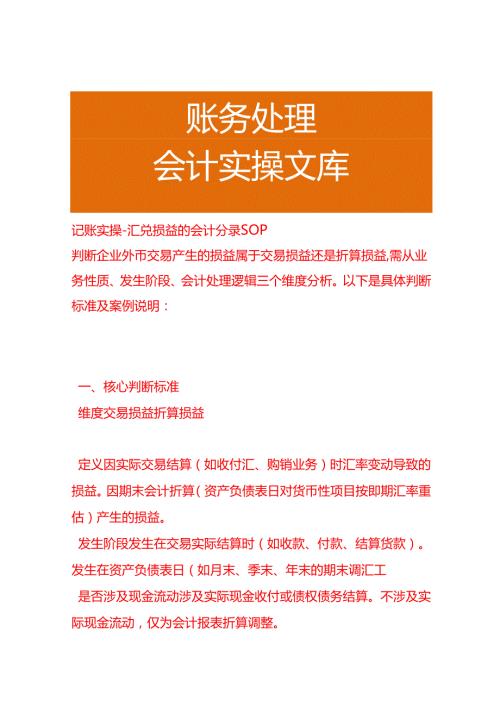 记账实操-汇兑损益的会计分录SOP.docx