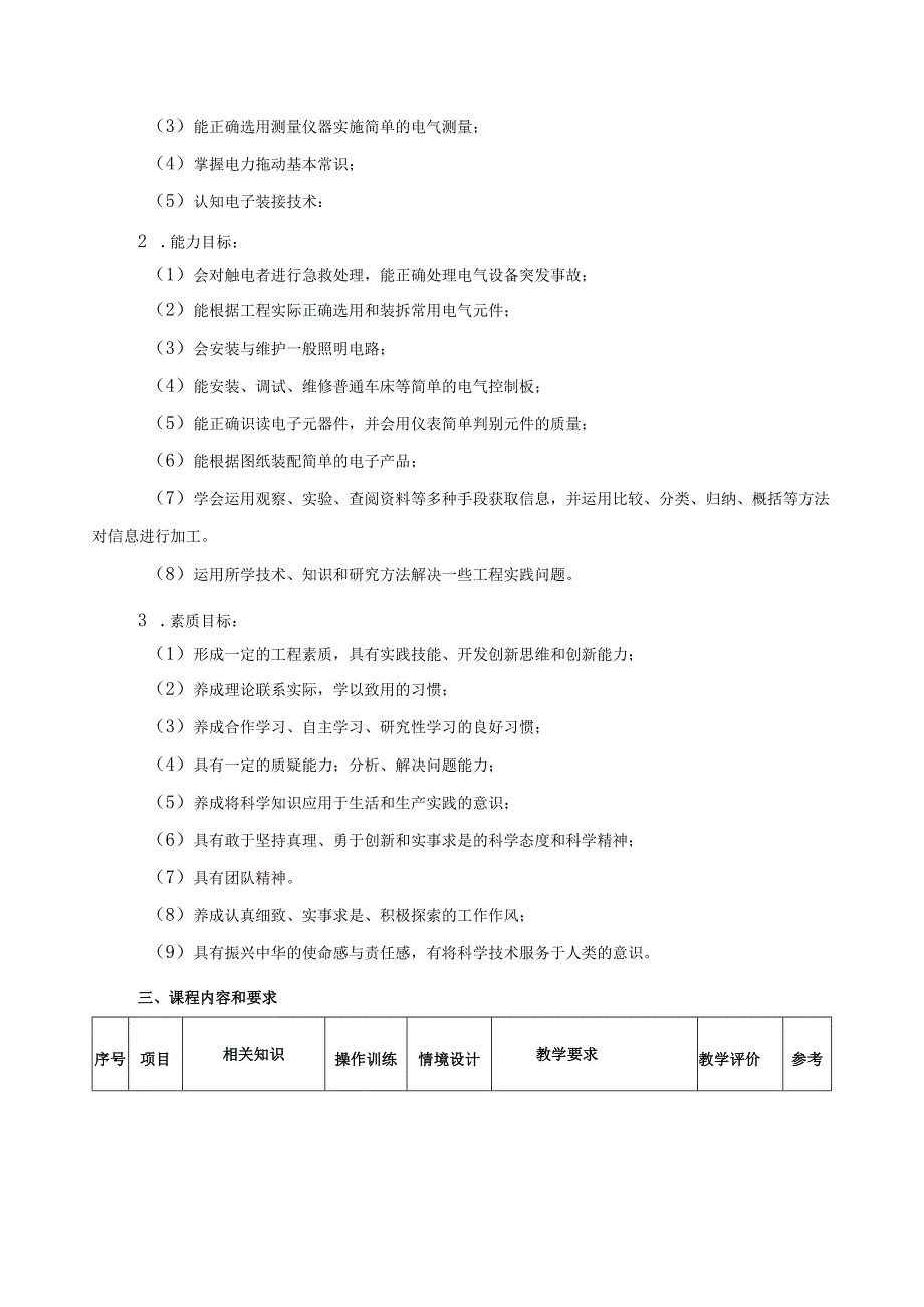 《电工电子技术训练》课程标准.docx_第2页