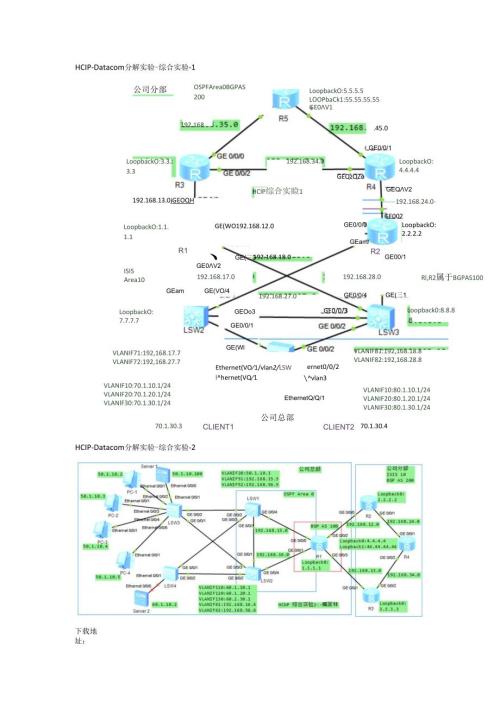 HCIP-Datacom分解实验-综合实验.docx
