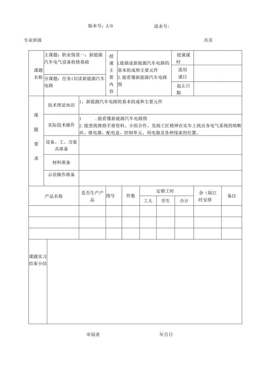 《新能源汽车电气设备检修》电子教案——职业情景一 ：新能源汽车电气设备检修基础.docx_第1页