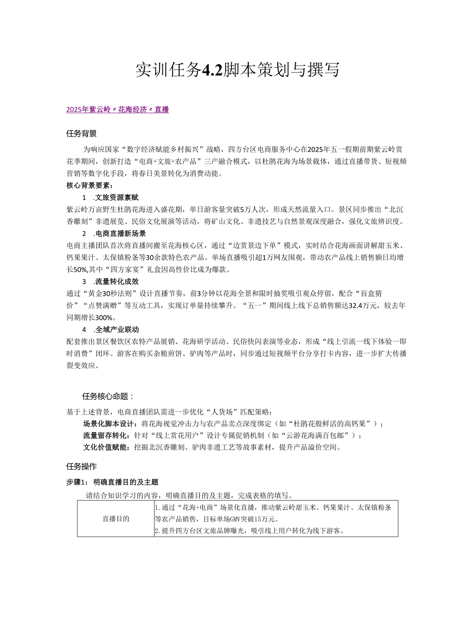 《电商直播运营》——实训任务4 直播策划.docx_第3页