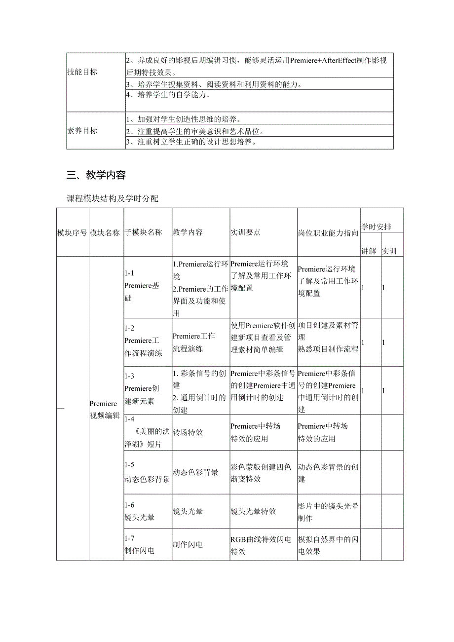 《数字影视后期制作》课程标准.docx_第3页