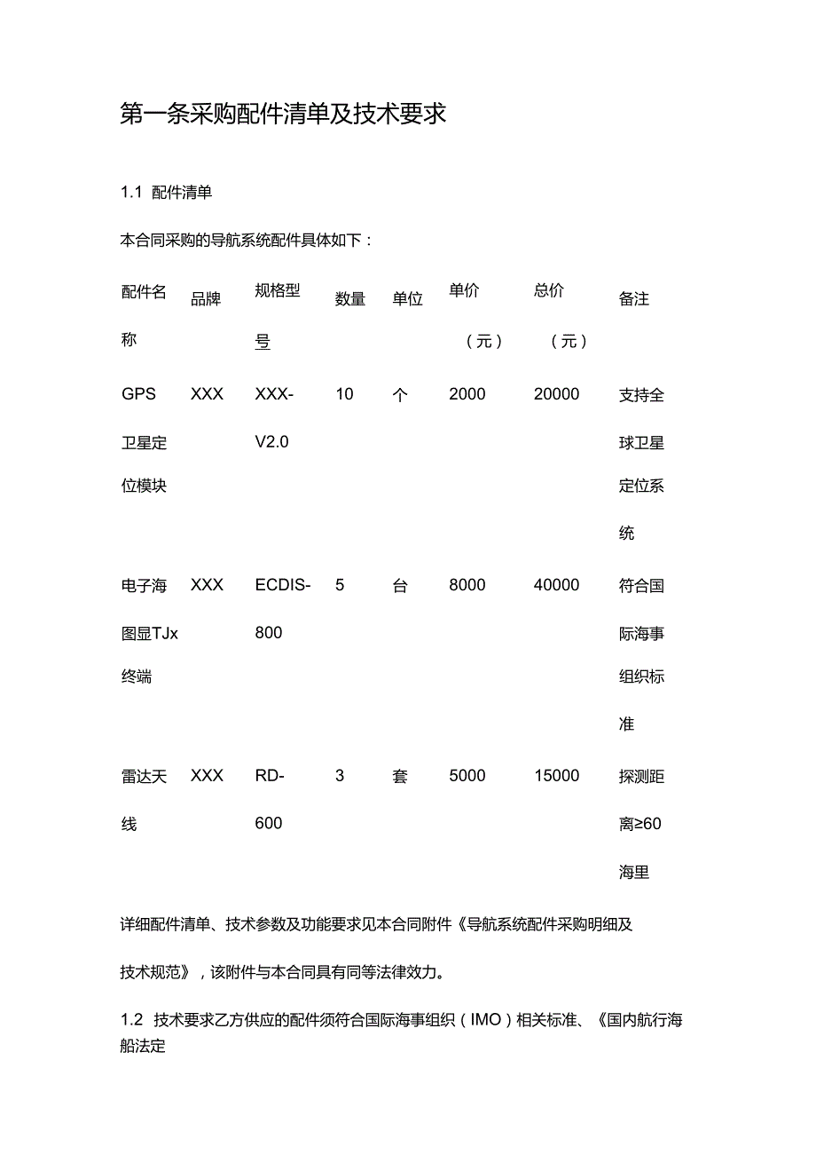 游艇公司导航系统配件采购合同.docx_第2页