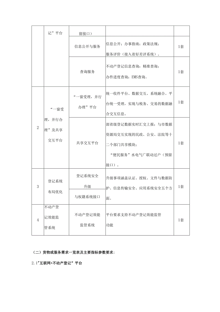 不动产登记中心“互联网+不动产登记”软件采购需求.docx_第2页