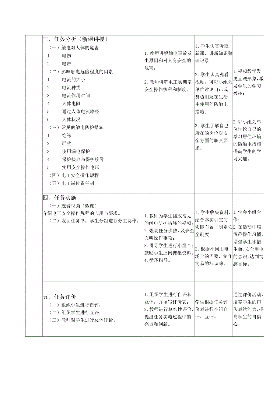 《电工技能与实训》教案——项目八：电工安全操作与应急处理.docx_第2页