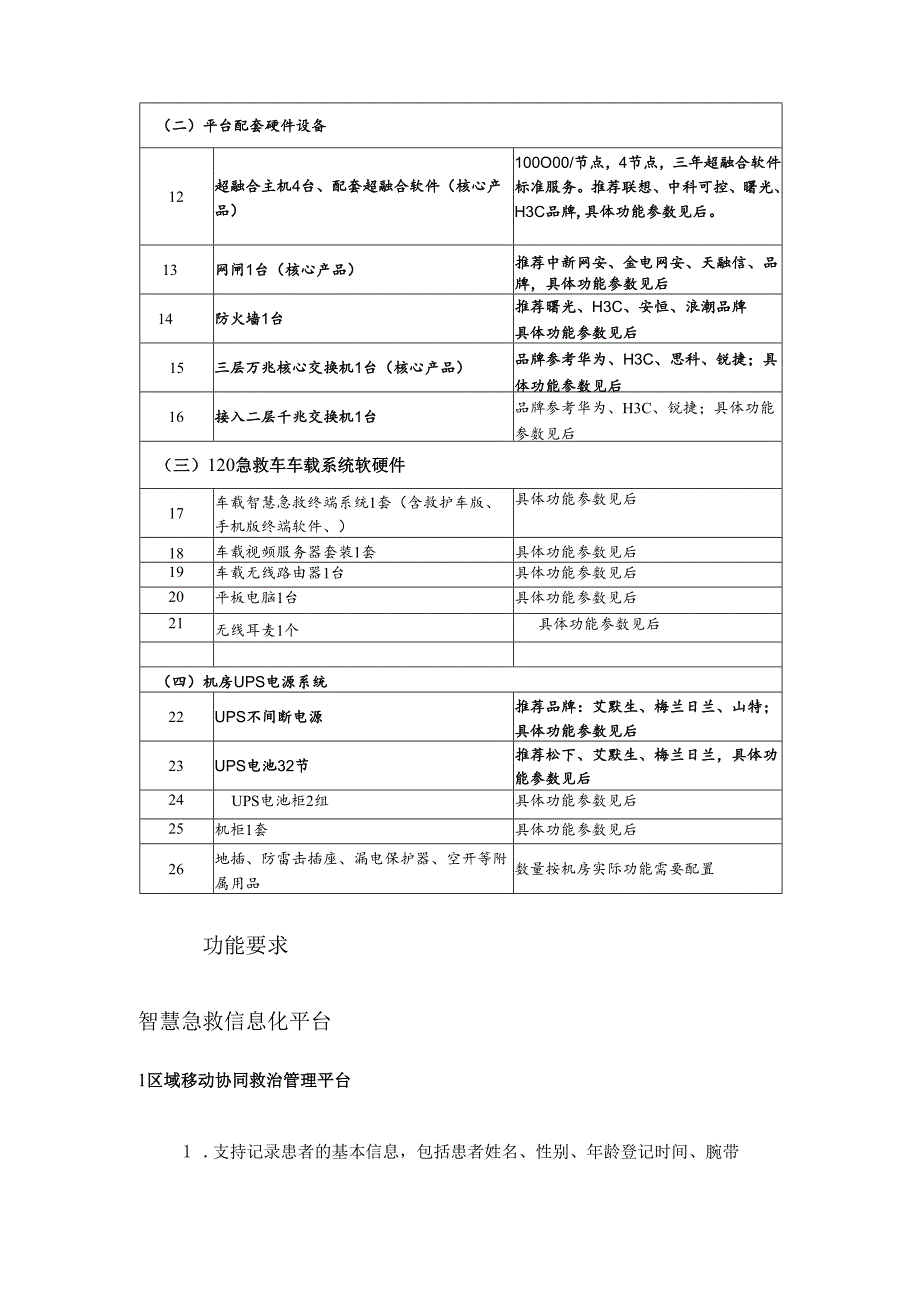 医疗急救中心“智慧急救”信息化平台采购需求.docx_第2页