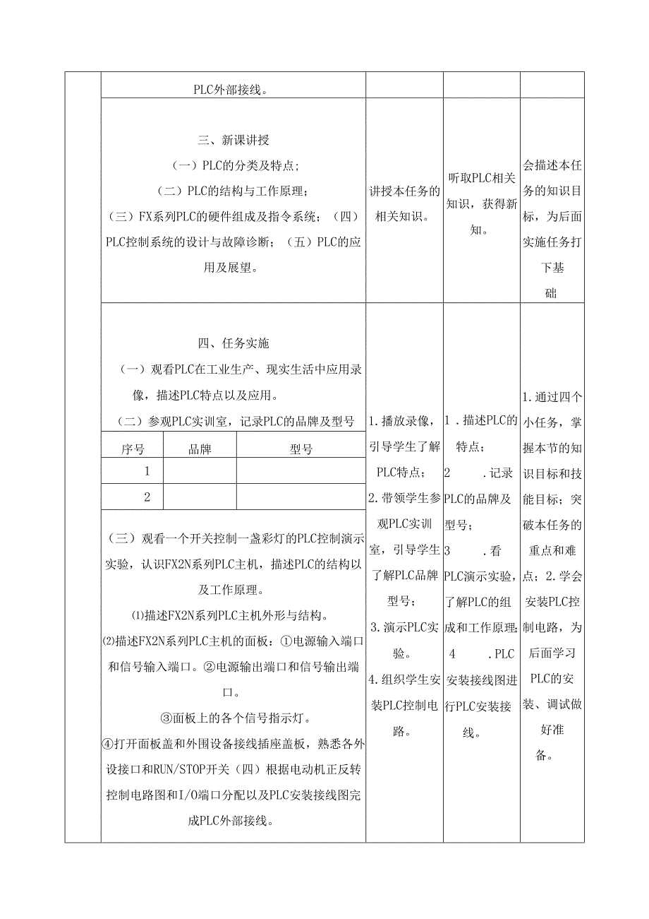 《PLC技能与实训》教案（共六个项目）.docx_第2页