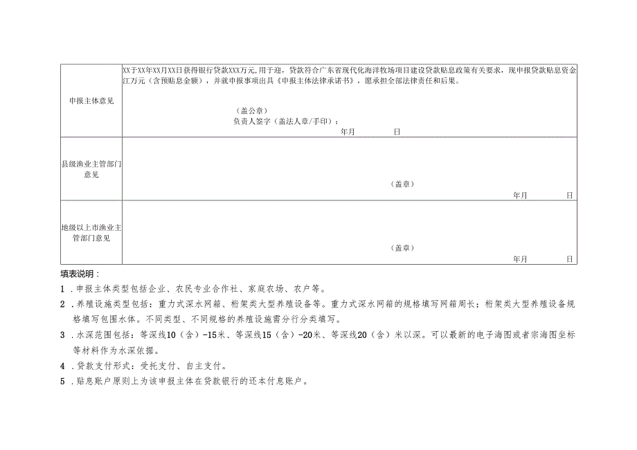 广东省现代化海洋牧场流动资金 贷款贴息申报表.docx_第3页