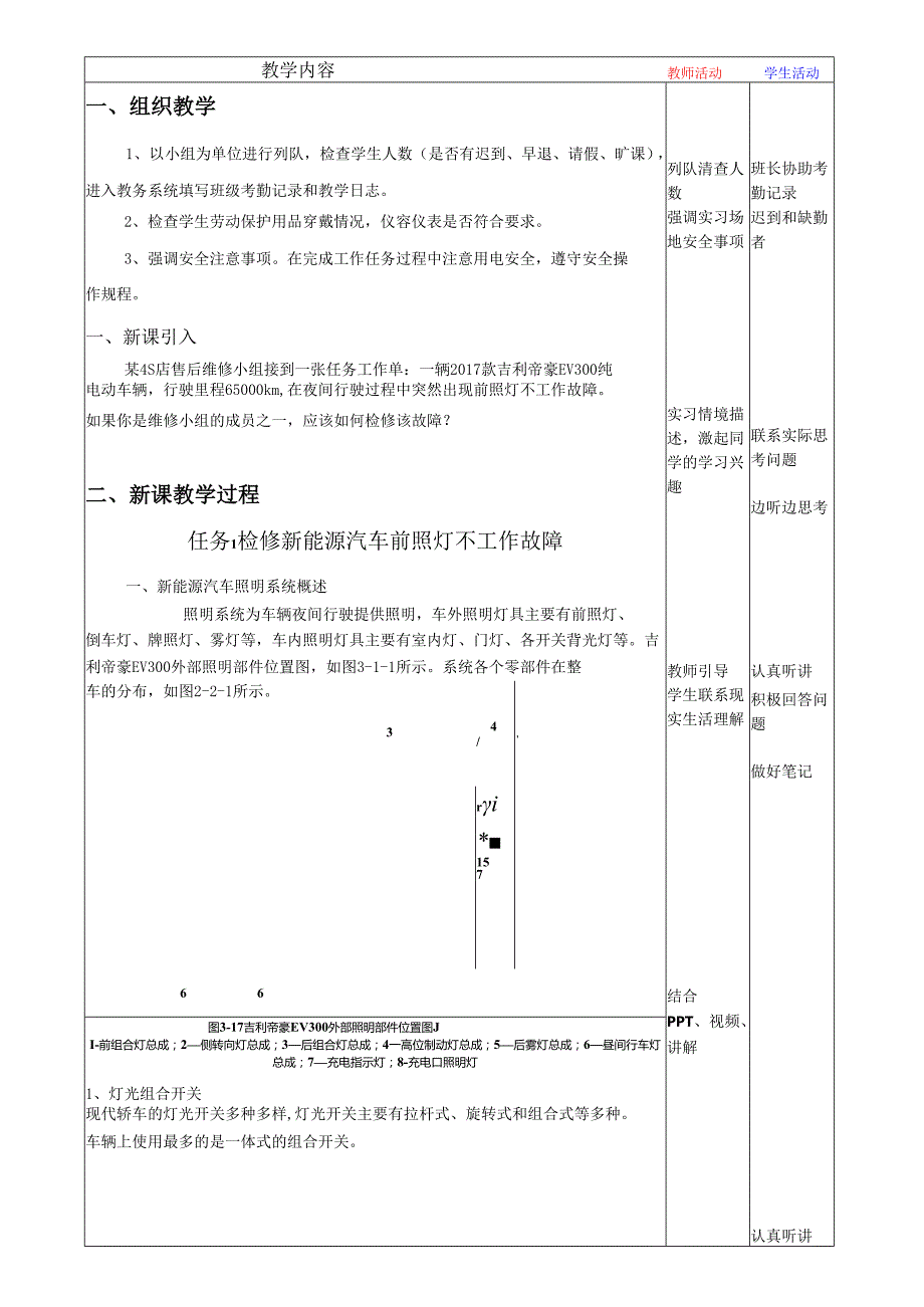 《新能源汽车电气设备检修》电子教案——职业情景三 ：新能源汽车照明和信号系统故障检修.docx_第2页