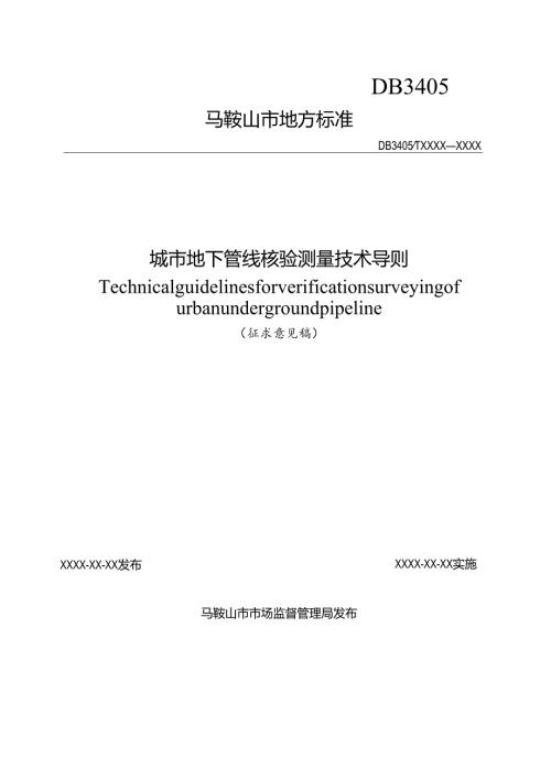 《城市地下管线核验测量技术导则》（征求意见稿）.docx