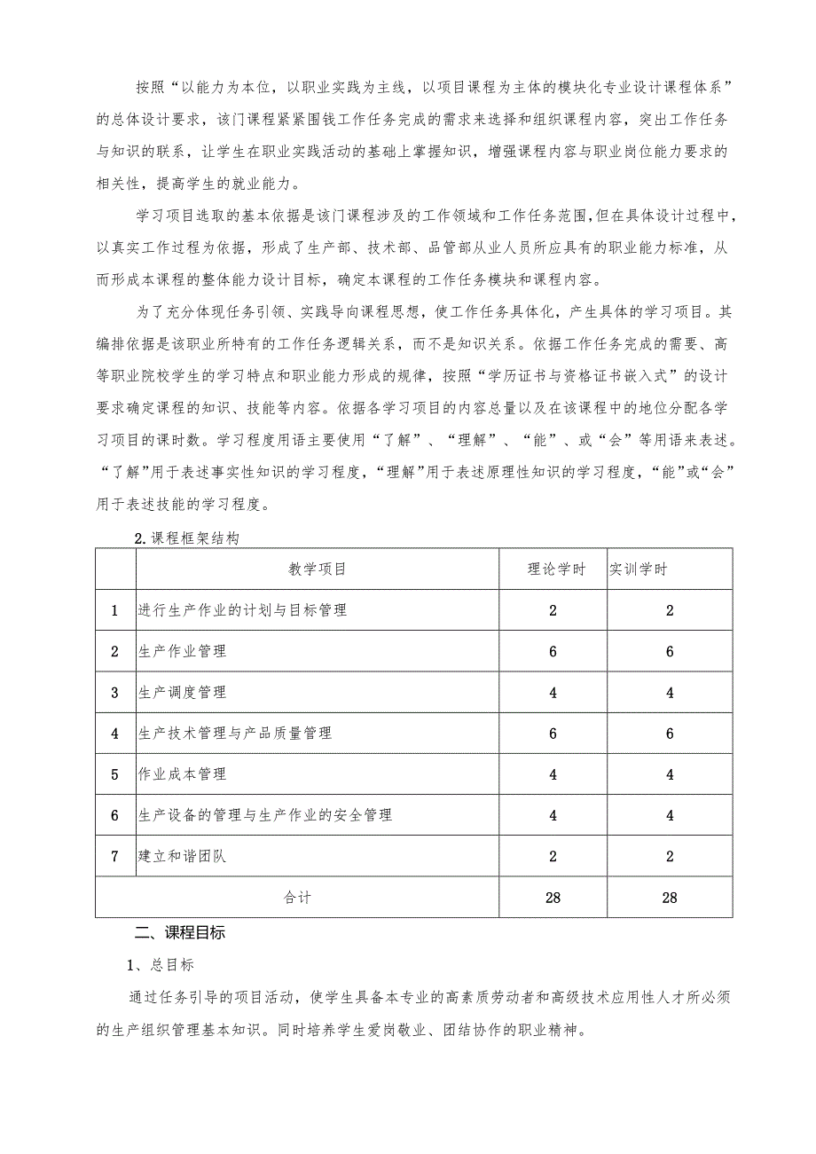 《生产组织管理》课程标准.docx_第2页