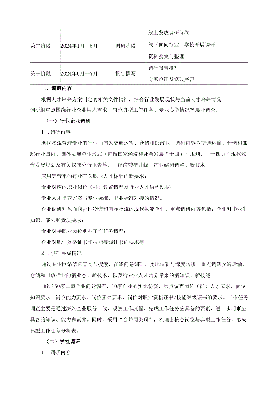 2024级现代物流管理专业人才培养方案修订调研报告.docx_第3页