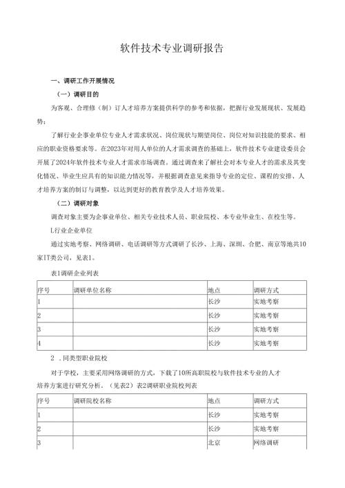 2024年软件技术专业调研报告.docx